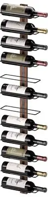 B4Life Wine Rack Wall Mounted for 12 Wine Bottles, Wood Wine Racks for Wall, ...