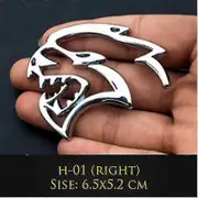 3d Metal Hellcat Car Logo Door Fender Side Stickesr Badge Decoration Rear Trunk Emblem Sticker For Dodge Challenger Jeep High Quality H-02