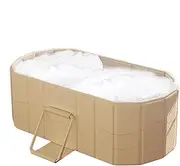 Portable Tub, Foldable Bathtub - Large Insulated Hot or Ice Bath Bucket, Foldable Soaking Bathtub, Family Bathroom Accessories for the Shower