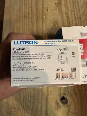 2 Lutron FCJS-010-EM Vive PowPak Emergency control 0-10 V FCJS010