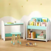 Keezi Kids Bookshelf 2 In 1 Table Chair Set Bookcase