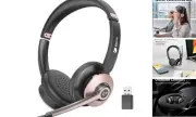 Wireless Headset with Mic for Work, Bluetooth Headphones with Microphone Noise
