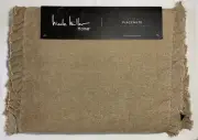 NICOLE MILLER HOME PLACEMATS GOLD RUFFLE 13 X 19 COTTON METALLIC NWT