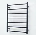 Radiant Heated Towel Ladder 600mm x 800mm 7 Bar Clothes Rail Matte Black BSTR01