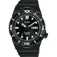 在飛比找蝦皮商城優惠-ALBA 雅柏 東京潛水風格機械錶-黑膠帶/42.4mm A