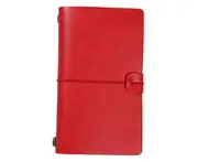 Traveler Journal Diary Loose-leaf Notebook Pen Holder Record Book Stationery-Red S