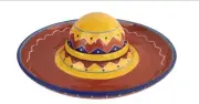 Blue Sky Clayworks Fiesta Sombrero Chip and Dip Tray 13” NEW Auth Retailer