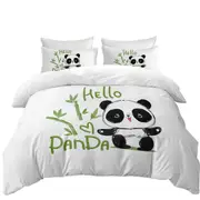 Hello Kids form a Cute Little Panda Quilt Cover
