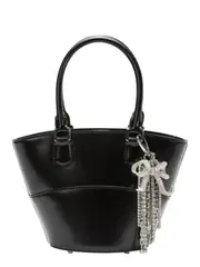 [Self-Portrait] Self-Portrait-Borsa Tote Con Ciondolo In Pelle Nera-Donna OS
