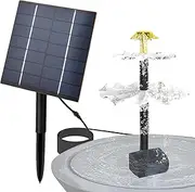 Solar Bird Bath Fountain - Solar Water Pump Kit, Battery-Frees Floating Fountain | Sun Flower Shape Patio Lawn Solar Powered Water Sprayer for Birdbaths, Garden Features, Small Pond Decoration