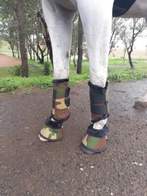 Green Camo Brushing Boots
