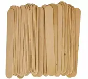 100 Large Wax Waxing Wood Body Hair Removal Sticks Applicator Spatula (100 Pack)