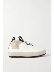 [HOLDEN] HOLDEN - Stretch-knit Trimmed Quilted Shell Slippers - Ivory - large large Ivory