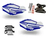 Powermadd Sentinel LED Turn Signal Handguards Blue/White ATV Dirtbike