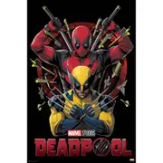 Marvel Deadpool & Wolverine Movie Poster 91.5x61cm Home/Room Wall Decor