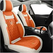 Car Seat Covers Universal Set for BMW E30 E34 E36 E39 E46 E60 E90 F10 F30 X3 X5 X6 X1/2/3/4/5/6 Car Accessories, Orange Colour