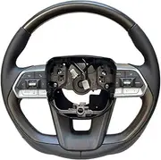 Upgrade Modified Steering Wheel Assembly Compatible For Toyota Compatible For Land Cruiser LC300 Peach Wood Leather Car Accessories Internal(Full set assembly)