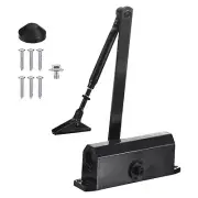 Door Closer Automatic Door Closer Medium Duty for 65-85kg Doors(Black,90D)