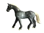 Playmobil,HORSE,TRAKEHNER,SPOTTED DARK GREY,WHITE TAIL & MANE