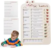 Checklist Slider Card, Kids Work Chart | Checking Cartoon Jobs Chart for Kids | Boys Learning Routine Management Planner for com