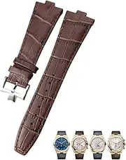 [SKXMOD] For Vacheron Constantin Overseas Black Blue Brown Bamboo Grain Watch Bands 25mm Genuine Leather Convex Interface Watch Strap