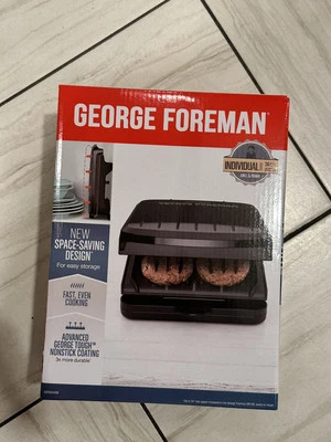 George Foreman Compact 2 Serving Grill Nonstick