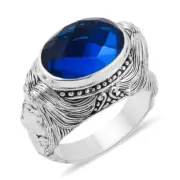 BALI LEGACY 7.90ctw Caribbean Quartz Mermaid Ring Sterling Silver 15 Grams 6