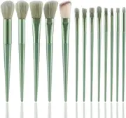 Boobeen 13pcs Travel Makeup Brush Set, Fluffy Makeup Brushes for Eyeshadow Foundation, Face Brushes Makeup, Blendable Blush Brush for Beginner