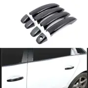 Carbon Fiber Car Door Handle Trim w/o Smart Key Hole For Audi A4 A4L (for: Audi)