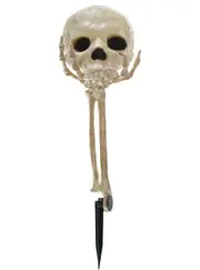 Skeleton Head in Hand Garden Stake Halloween Decoration