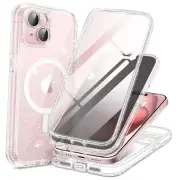 Magnetic for iPhone 15 Plus Case, iPhone 15 Plus 6.7 inch Magnetic Shiny Clear