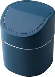 zolyet Plastic Desktop Trash Can with Lid Portable Trash Bin Garbage Can for Kitchen Bedroom Dorm Room Car Waste Bin