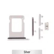 Single SIM Card Tray and Side Button for iPhone 12 Pro / 12 Pro Max-Silver