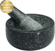 Granite Mini Mortar and Pestle 9.5cm Black Speckled Spice Herb Grinder