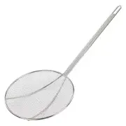 Kitchen Utensil Round Wire Skimmer Nickel Plated Stainless Steel Silver 9 Inch