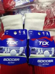 TCK Soccer Striker Socks - Large - Red and White - Brand New - (FOSK)