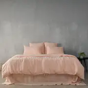 Dusk Linen Flat Sheet - 100% French Flax Linen, King / Dusk