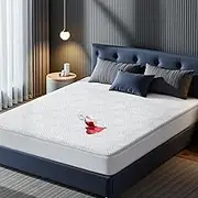 Biteany 100% Waterproof Mattress Protector, 3D Air Mesh Cooling Bamboo Mattress Cover with Deep Pocket Fits 8"-21" (White, Queen)