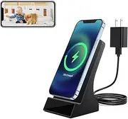 LIZVIE Wireless Phone Charger Cameras, 1080P HD App Control 24/7 Real-Time AI Motion Detection Alerts SD Storage with Night Vision Remote Control, Surveillance Cam for Nanny/Pet Home Security.