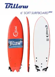 Billow 6' Fish Soft Surfboard, 6ft Fish Soft Board with Leash & Fins