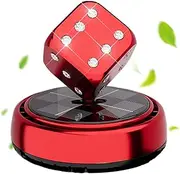 Car Air Freshener Diffuser - Car Air Fresheners with Solar Rotating | Dice Shape Automotive Trim Dashboard Ornament for Sedan Caravan Truck Traveling Commuting