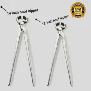 2 PCS OF Hoof Nipper 12" 14" GE Original Vanadium Steel Farrier Tool Dull Finish