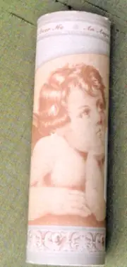 Vintage Guardian Angel Cherub Pre-pasted Wallpaper Border Roll 4 Yards 5" Wide