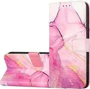 YukeTop Case for Nokia C31, PU Leather Flip Folio Wallet Cover, with Card Slots, Case Cover for Nokia C31.(Pink Purple Gold)