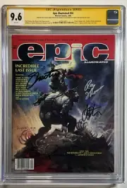 Epic Illustrated #34 CGC SS 9.6 signed 4x WRIGHTSON, SHOOTER, STARLIN, THOMAS NM