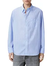 Allsaints Marcel Striped Relaxed Button Shirt