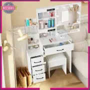 Dressing Table Lighting Vanity Mirror Dresser Bedroom Furniture Makeup Stool