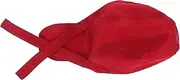 [Zerodeko] Cotton Chef Hat Turban Kitchen Cooking Cap for Women Men Waiter Hotel Chef Serving Hat Dark Red