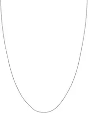 [JewelryWeb] 14ct White Gold 1.25mm Hollow Square Wheat Chain Necklace Lobster Lock Closure Jewelry Gifts for Women - Length Options: 41 46 51 61