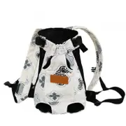 ANYWAGS Pet Carrier Gray Flower Small Denim Breathable Travel Backpack for Small Size Pets with Pockets for Carrying Supplies